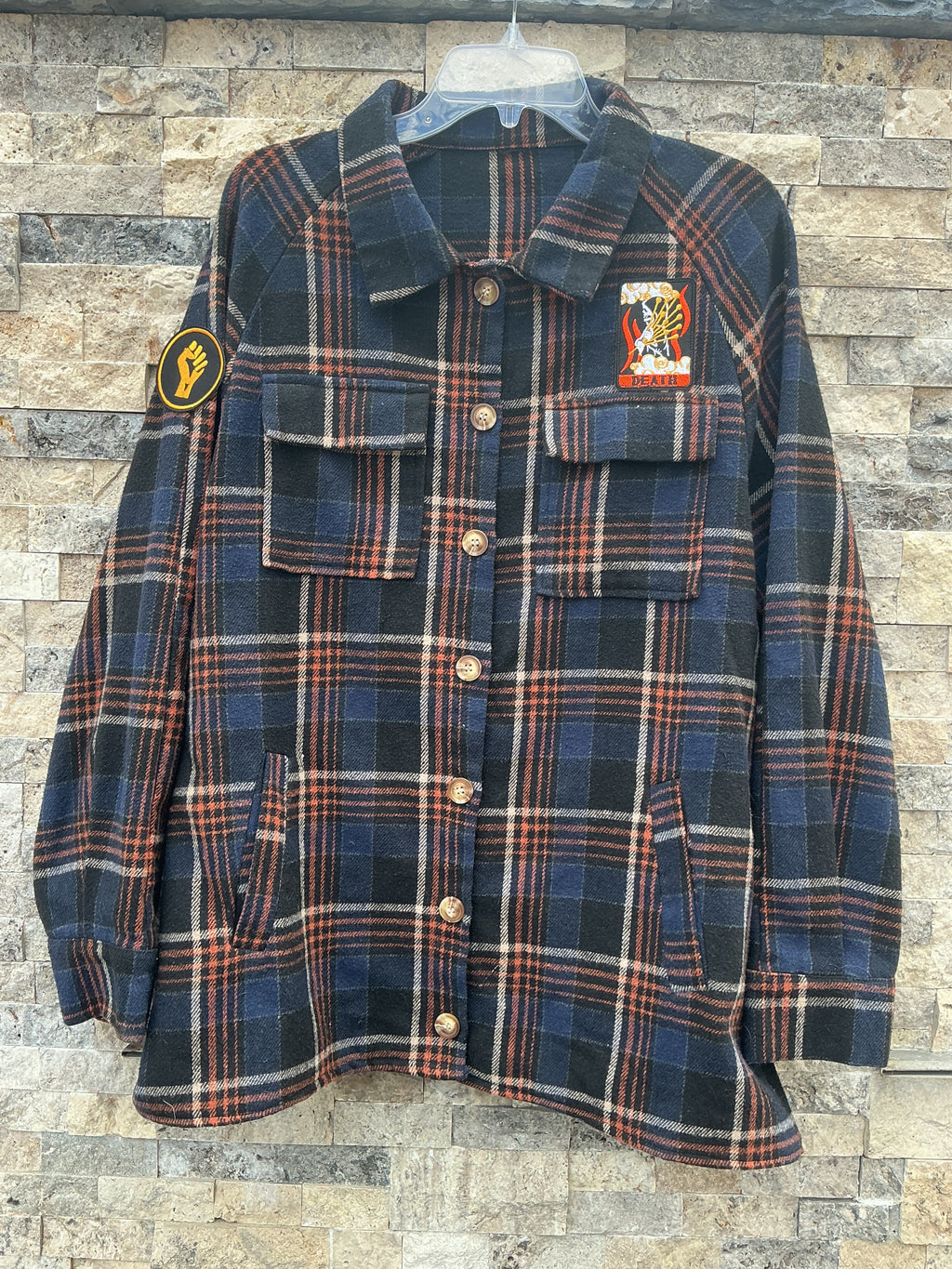 Five Finger Death Punch Plaid Coat