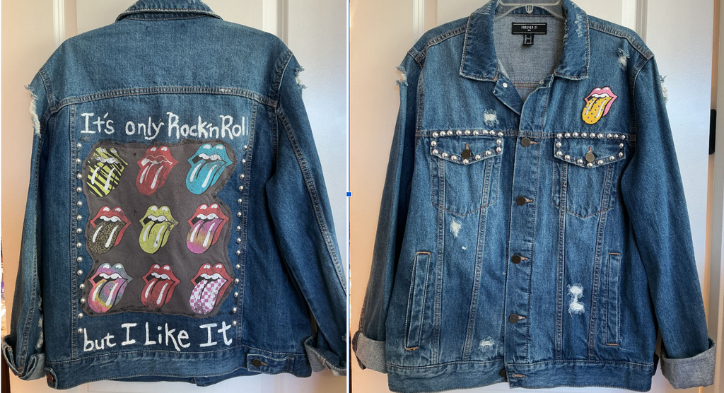 The Rolling Stones denim trucker jacket It's Only Rock 'n Roll but I Like It
