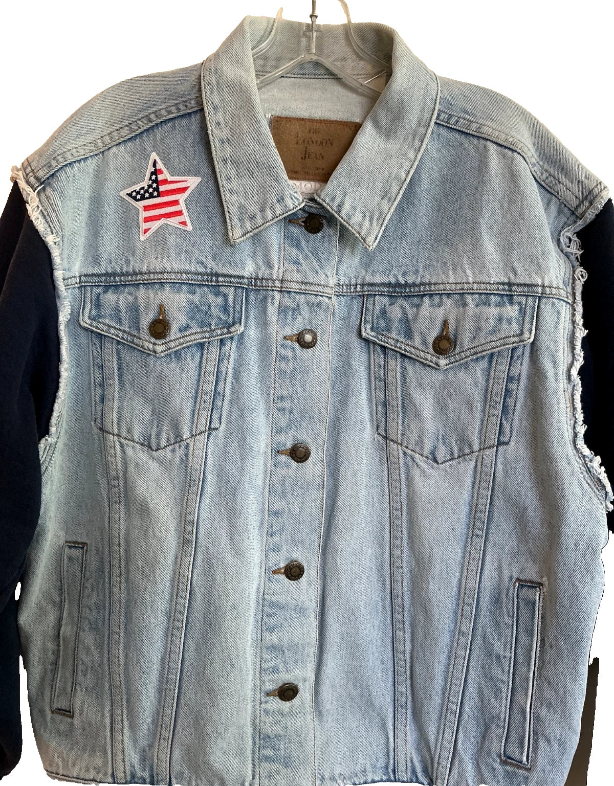 Peace Up-cycled Denim Vest