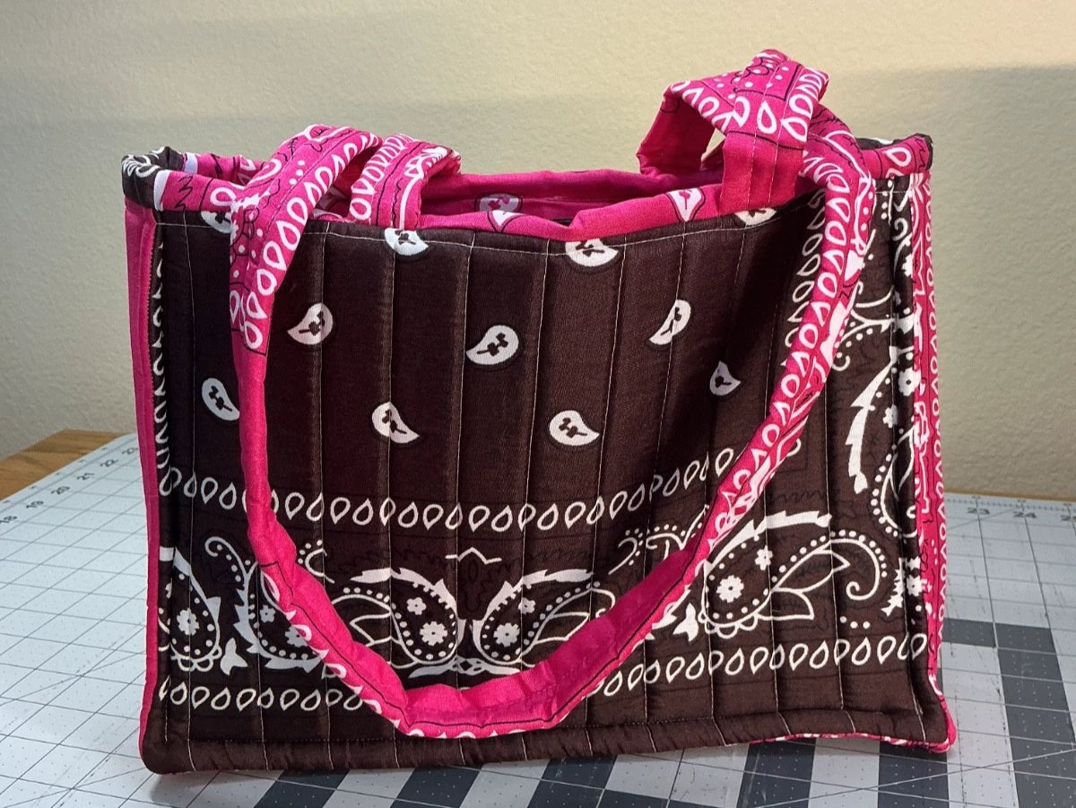 Brown & Pink - Medium Bandana Bag
