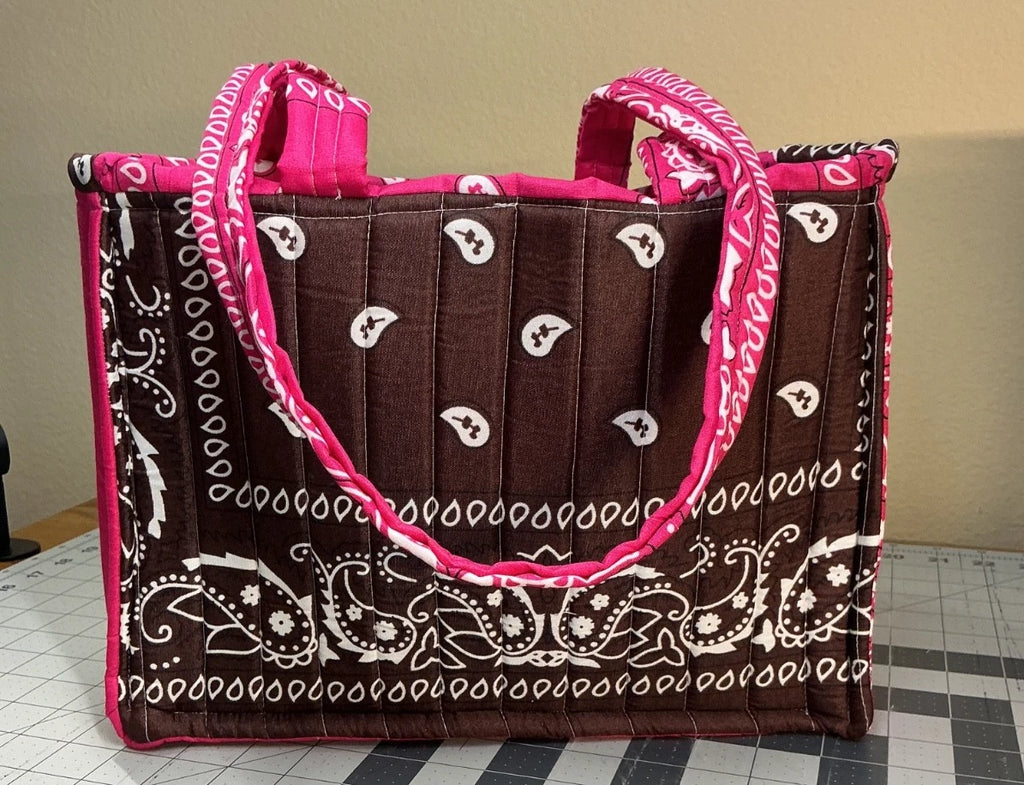 Brown & Pink - Medium Bandana Bag