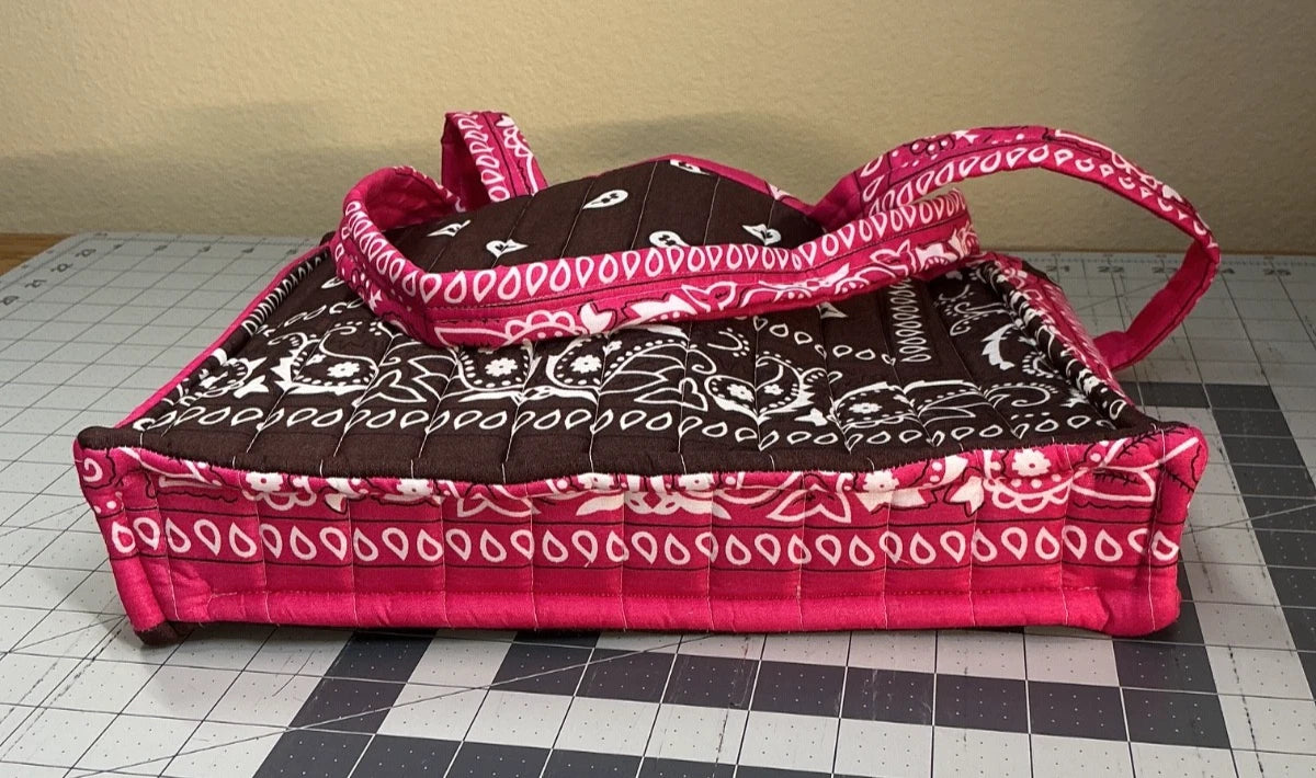 Brown & Pink - Medium Bandana Bag