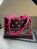 Brown & Pink - Medium Bandana Bag