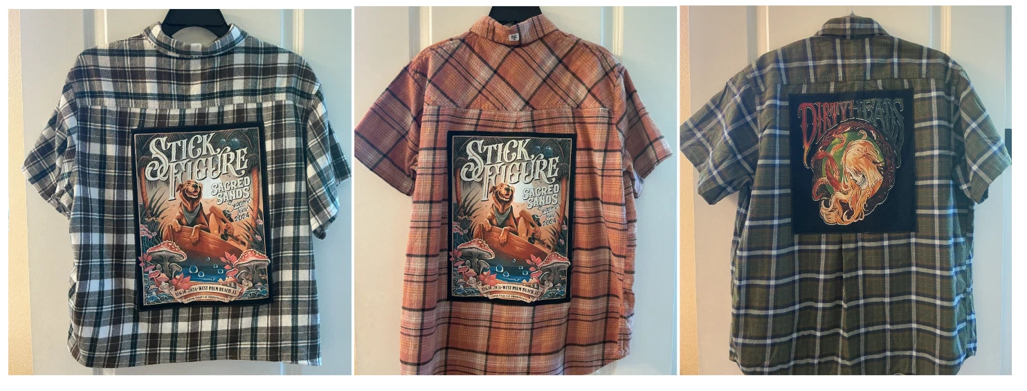 STICK FIGURE SACRED SANDS UP-CYCLED SHORT SLEEVE FLANNEL
