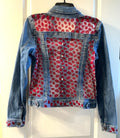 RED LIPS LACE CUT-OUTS DENIM TRUCKER JEAN JACKETS