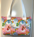 CARE BEARS RAINBOW BEARS VINYL ZIP TOP TOTE BAG